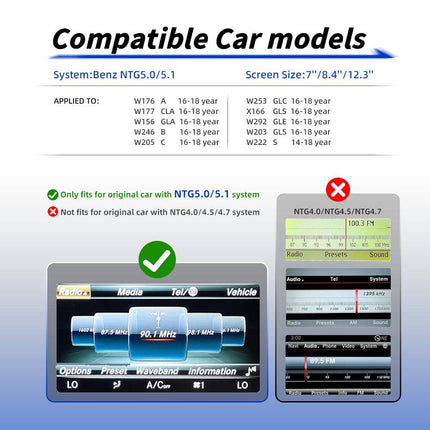 VCTparts Draadloze CarPlay Adapter & Android Auto Module – Voor Mercedes - Benz NTG 5.0 Systeem BonRoad 3