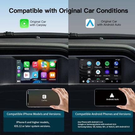 VCTparts Draadloze CarPlay Android Auto Adapter CarPlay Box Inbouwmodule voor Mercedes - Benz NTG4.5 Systeem – Geschikt voor A - , B - , C - , E - Klasse, CLA, GLA, GLK, ML, SLK (2011–2015) BonRoad 2