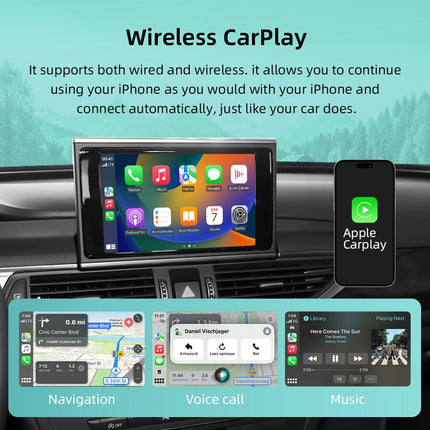 VCTparts Draadloze CarPlay Android Auto Interface Retrofit Kit voor Audi RMC Systeem – Geschikt voor A6 C7, A7 2012–2016 BonRoad 2