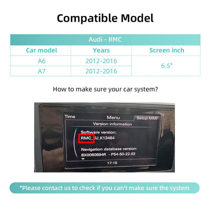 VCTparts Draadloze CarPlay Android Auto Interface Retrofit Kit voor Audi RMC Systeem – Geschikt voor A6 C7, A7 2012–2016 BonRoad 6