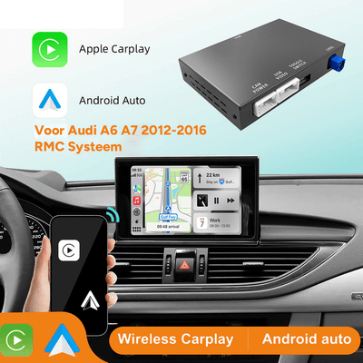 Draadloze CarPlay Android Auto Interface Retrofit Kit voor Audi RMC Systeem – Geschikt voor A6 C7, A7 2012–2016
