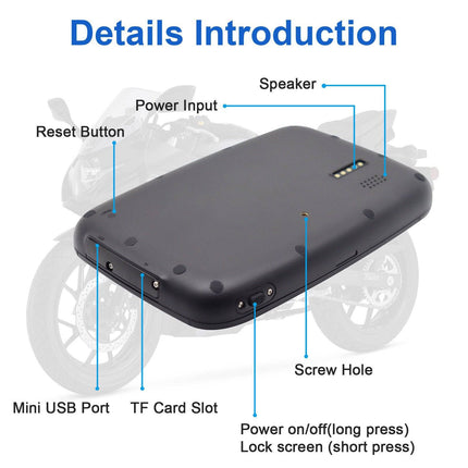 VCTparts Draagbare Motorfietsnavigatie en Smartphone Koppeling 5 Inch Scherm Waterdicht Android Auto & CarPlay [Handsfree Bellen - 5G - Bluetooth] NORGOS 7