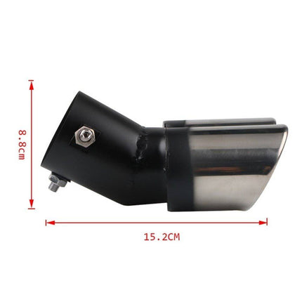 VCTparts Dubbele Uitlaat Chrome Aflopend 60mm Kopstuk / Eindstuk RVS [Uitlaat Sierstuk - Uitlaat Tuning - Uitlaat Koppelstuk] NORGOS 6