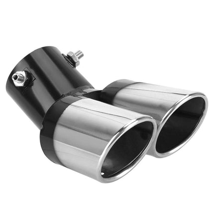 VCTparts Dubbele Uitlaat Chrome Aflopend 60mm Kopstuk / Eindstuk RVS [Uitlaat Sierstuk - Uitlaat Tuning - Uitlaat Koppelstuk] NORGOS 9