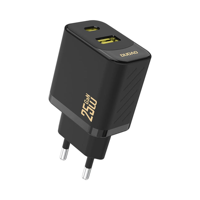 Dudao A26T GaN 25W USB - A en USB - C Snellader voor Stopcontact Zwart - VCTparts.nl