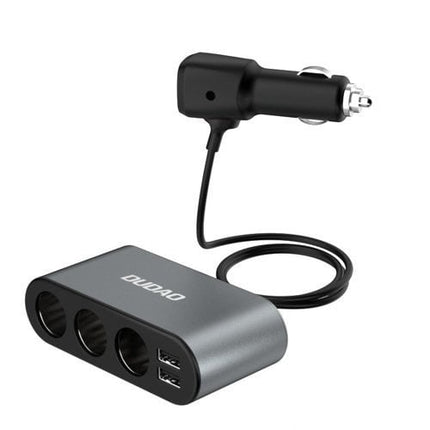 Dudao Autolader 2x USB / 3x Sigarettenaansteker Splitter Zwart - VCTparts.nl