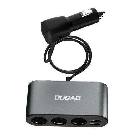 Dudao Autolader 2x USB / 3x Sigarettenaansteker Splitter Zwart - VCTparts.nl