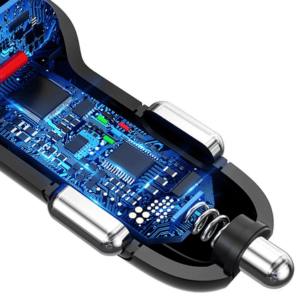 Dudao Dudao Autolader Snellader 3 x USB - A 18W (3.0 QC) Contraplug Zwart Hurtel 3
