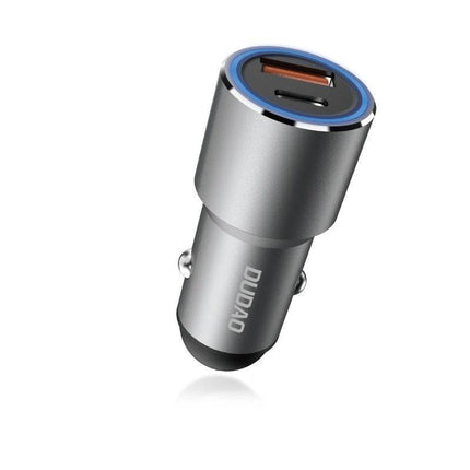 Dudao Dudao Autolader Snellader USB - A en USB - C 22.5W (QC) Contraplug Grijs Hurtel 4