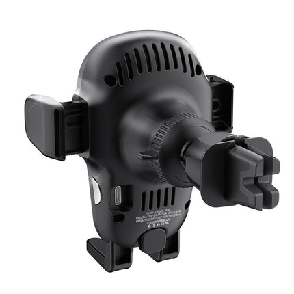 Dudao F20xs Automatische Autohouder Met 15W Qi Draadloos Opladen Voor Ventilatierooster - Grijs - VCTparts.nl