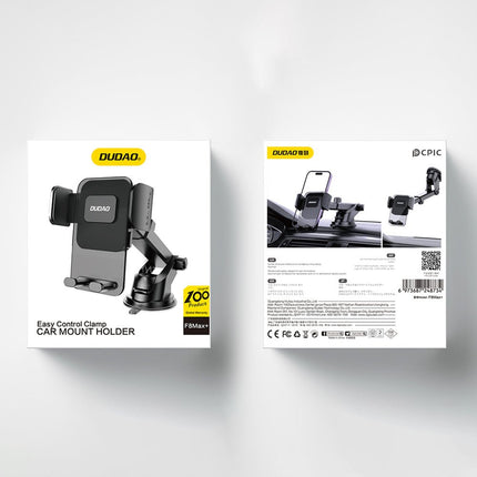 Dudao F8Max+ Auto Telefoonhouder Voor Dashboard en Voorruit met Zuignap 360° Draaibaar Zwart - VCTparts.nl