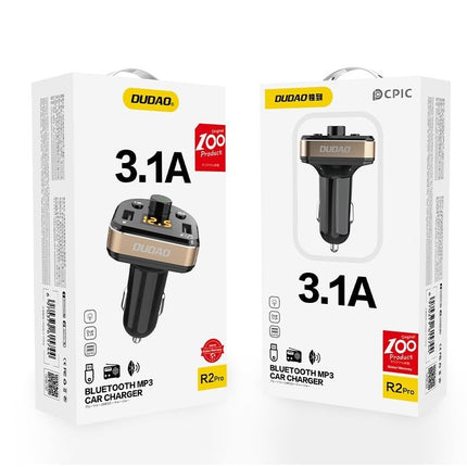 Dudao Dudao FM Transmitter Bluetooth Autolader MP3 3.1 A 2x USB Zwart Hurtel 10