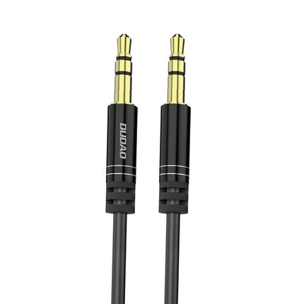 Dudao Dudao Rekbare AUX Mini Jack 3.5mm Veer Krulsnoer 150cm Zwart Hurtel 2