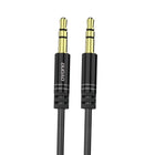 Dudao Dudao Rekbare AUX Mini Jack 3.5mm Veer Krulsnoer 150cm Zwart Hurtel 2