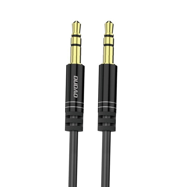 Dudao Dudao Rekbare AUX Mini Jack 3.5mm Veer Krulsnoer 150cm Zwart Hurtel 2