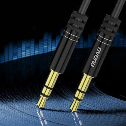 Dudao Dudao Rekbare AUX Mini Jack 3.5mm Veer Krulsnoer 150cm Zwart Hurtel 5
