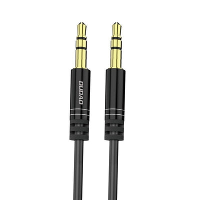 Dudao Rekbare AUX Mini Jack 3.5mm Veer Krulsnoer 150cm Zwart