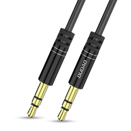 Dudao Dudao Rekbare AUX Mini Jack 3.5mm Veer Krulsnoer 150cm Zwart Hurtel 3
