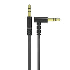 Dudao Dudao Rekbare Haakse AUX Mini Jack 3.5mm Veer Krulsnoer 100cm Zwart Hurtel 2