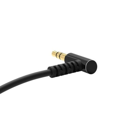 Dudao Dudao Rekbare Haakse AUX Mini Jack 3.5mm Veer Krulsnoer 100cm Zwart Hurtel 3