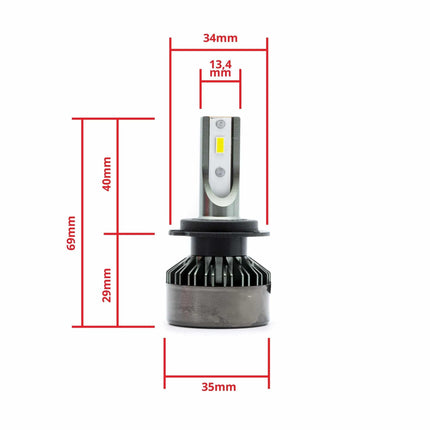 Einparts Einparts 6000K LED Koplamp Dimlicht H7 Wit Dimlicht 12/24V (set) Einparts 3