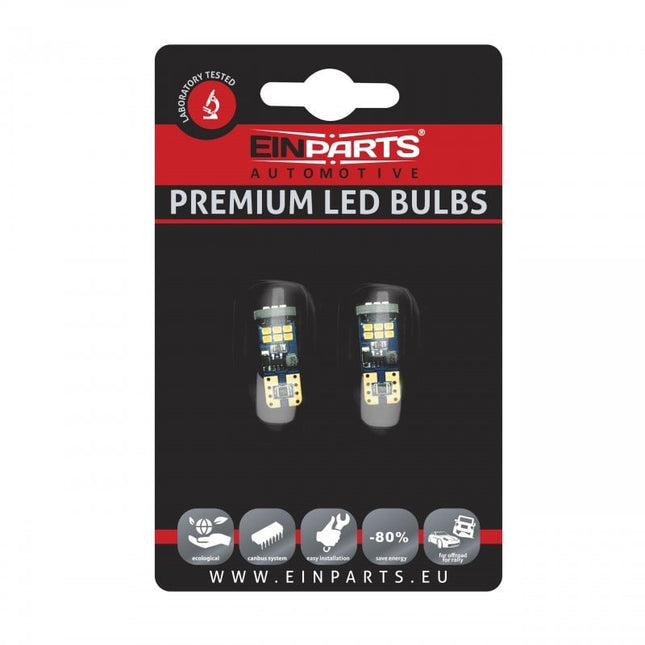 Einparts Einparts 6000K T10 LED W5W T10 18 SMD Verlichting (set) [Parkeerverlichting - Kentekenverlichting - Interieurverlichting] Einparts 2