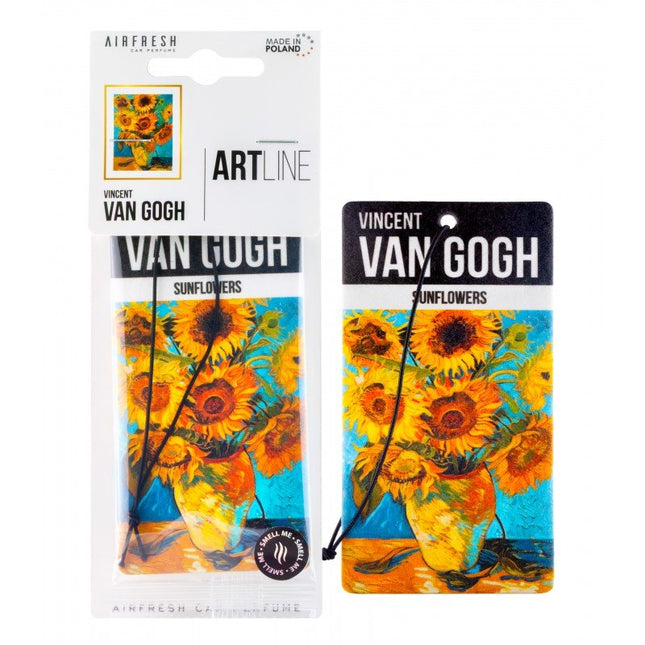 Einparts AIRFRESH Art Line Sunflowers Auto Geurhanger – Vincent Van Gogh Geïnspireerde Car Air Freshener Hangende Luchtverfrisser tot 30 Dagen Einparts 1