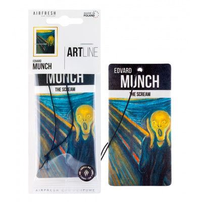 AIRFRESH Art Line The Scream Auto Geurhanger – Edvard Munch Geïnspireerde Car Air Freshener Hangende Luchtverfrisser tot 30 Dagen