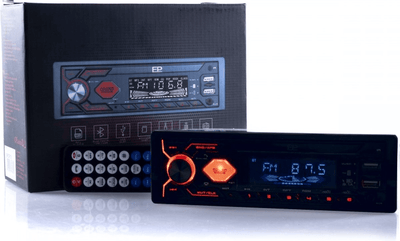 Einparts Auto Inbouw Radio met Bluetooth - SD kaart - USB en Rode LED Verlichting