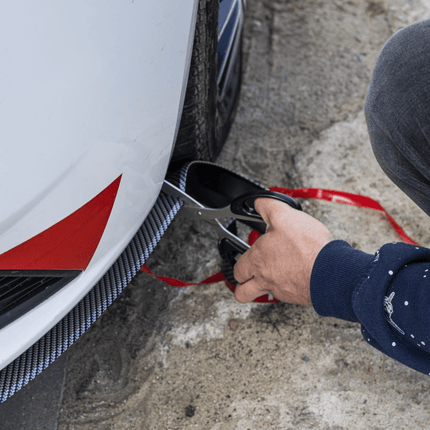 Einparts Auto Voorbumper Sideskirts Spoiler Protector Carbon – Bumper Bescherming Lip Verlaging Strip Rubber (2,5m) - VCTparts.nl