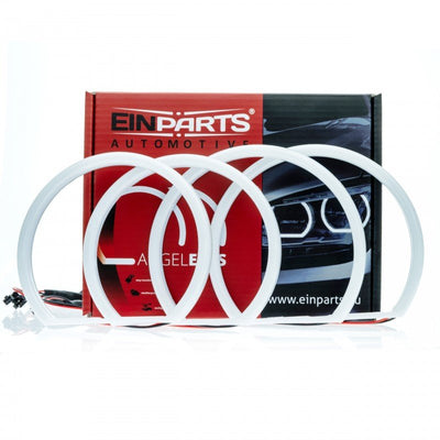 Einparts Cotton LED BMW 3 E46 Angel Eyes (2001-2005 met Lens) - 113mm 131mm Helder Witte 6000K CANBUS Upgrade met Egaal Lichtbeeld