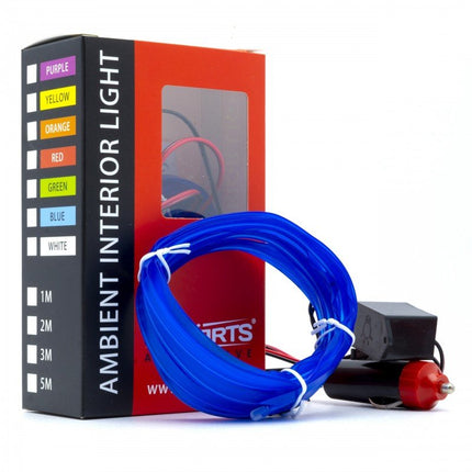 Einparts Einparts LED Ambient Interieurverlichting 3m Blauw - Universele 12V Auto Sfeerverlichting 360 Graden Dunne 2mm Strip Compleet Pakket Einparts 1