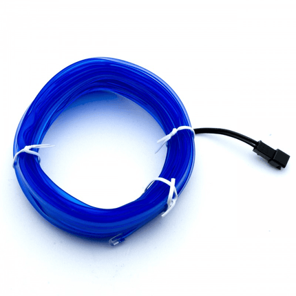 Einparts LED Ambient Interieurverlichting 5m Blauw - Universele 12V Auto Sfeerverlichting 360 Graden Dunne 2mm Strip Compleet Pakket - VCTparts.nl