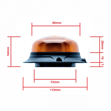 Einparts Einparts LED Beacon Zwaailicht led Noodverlichting Stroboscoop met Magneet Krachtige Waarschuwingsverlichting 12v - 24v Oranje Einparts 2