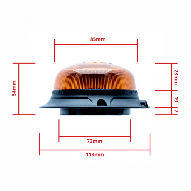 Einparts Einparts LED Beacon Zwaailicht led Noodverlichting Stroboscoop met Magneet Krachtige Waarschuwingsverlichting 12v - 24v Oranje Einparts 2