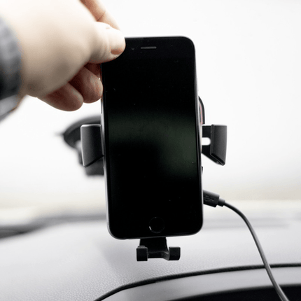 Einparts Einparts Telefoonhouder Dashboard Raam met Draadloos Snellader Zuignap Zwart Einparts 9
