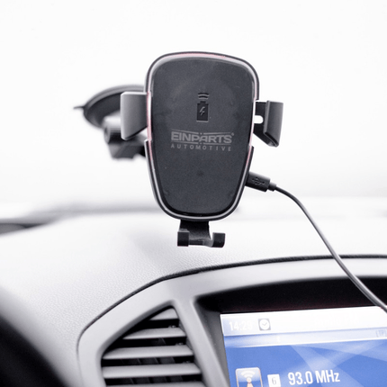 Einparts Einparts Telefoonhouder Dashboard Raam met Draadloos Snellader Zuignap Zwart Einparts 8