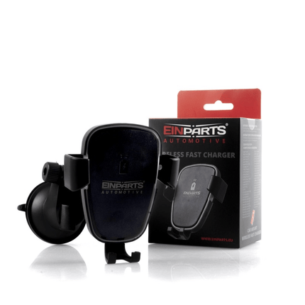 Einparts Einparts Telefoonhouder Dashboard Raam met Draadloos Snellader Zuignap Zwart Einparts 2