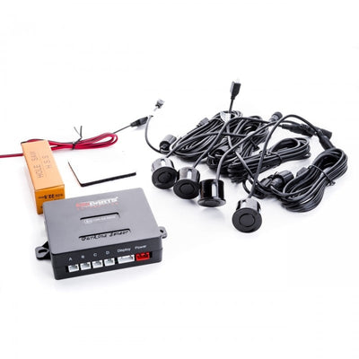 Einparts Universele Parkeersensoren Inbouwset met Pieper zwart (4 stuks) [Parkeerhulp - Achteruitrij Sensor]