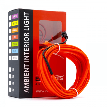 Einparts Einparts LED Ambient Interieurverlichting 5m Rood - Universele 12V Auto Sfeerverlichting 360 Graden Dunne 2mm Strip Compleet Pakket Einparts 7