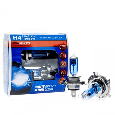 Einparts Xenon Glow Pro H4 White Effect Koplampen - Dimlicht 6000K Wit (Set)