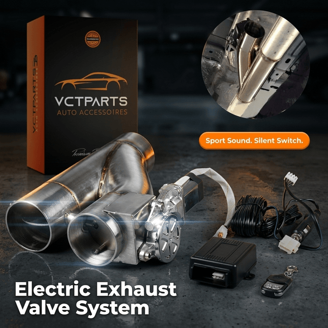 Elektrische Uitlaat Kleppensysteem 2.75inch 70mm Bypass Universeel Draadloos met Afstandsbediening - Dubbele Pijp met Klep - VCTparts.nl