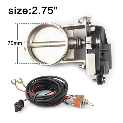 Elektrische Uitlaat Regelklep 2.75inch 70mm Universeel met Schakelaar Enkele Klep Kleppensysteem - VCTparts.nl