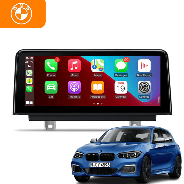 CarPlay & Android Auto Draadloos Scherm voor BMW 1 Serie (F20, F21) & 2 Serie (F22, F23, F44, F45, F46, F87) – NBT Multimedia Display, GPS Navigatie & Touchscreen – Inbouwen / Inbouwservice / Installatie