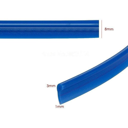 VCTparts Flexibele Deur Kloof Strip Decoratieve Interieur Styling Blauw (5 meter) NORGOS 2