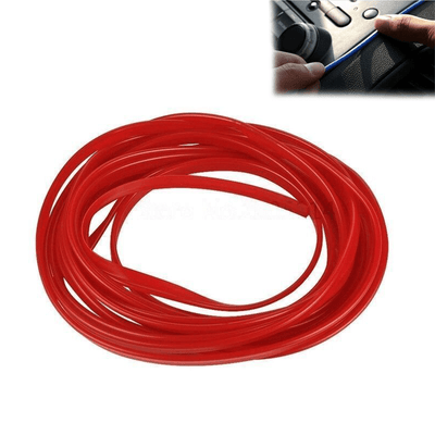 Flexibele Deur Kloof Strip Decoratieve Interieur Styling Rood (5 meter)