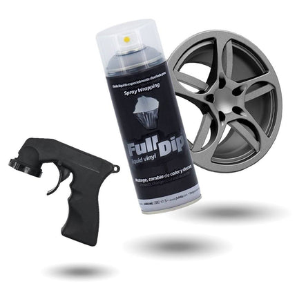 FullDip FullDip Combideal Plastidip 400ml Spuitbus met Verfpistool - Aluminium Metallic Zilver Vloeibaar Vinyl Spray Dip Combideal 1