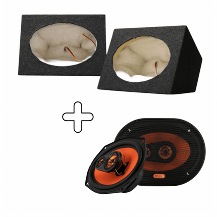 Gas Audio Power GAS 6x9 Speaker Set B - BOX69 met MAD X1 - 694 Versterker Optimount 1