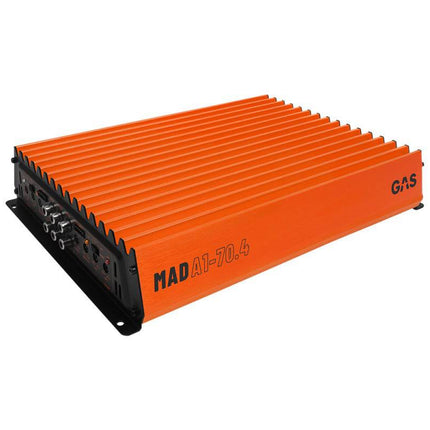 Gas Audio Power Gas Mad Level 1 Four Channel Amplifier - voor Auto Geluidssystemen en Hoogwaardige Geluidskwaliteit Optimount 8