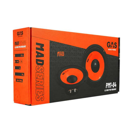Gas Audio Power Gas Audio Power Gas Mad Level 1 Midrange Driver 65" voor Auto Geluidssystemen en Hoogwaardige Geluidskwaliteit Optimount 8